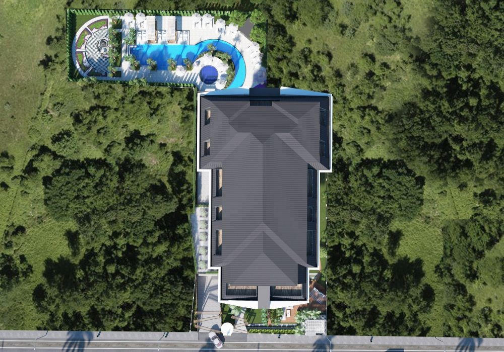 Yeni bir konut kompleksi projesinde deniz manzaralı daireler, рис. 24