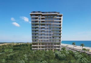Yeni bir konut kompleksi projesinde deniz manzaralı daireler, прев. 23