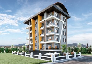 Проект нового жилого комплекса с видом на горы в районе Авсаллар, прев. 0