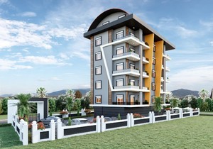 Проект нового жилого комплекса с видом на горы в районе Авсаллар, прев. 7
