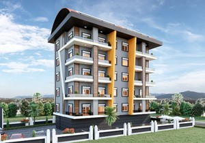 Проект нового жилого комплекса с видом на горы в районе Авсаллар, прев. 1