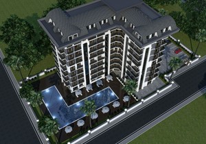 Новый проект жилого комплекса с видом на море в районе Паяллар, прев. 2