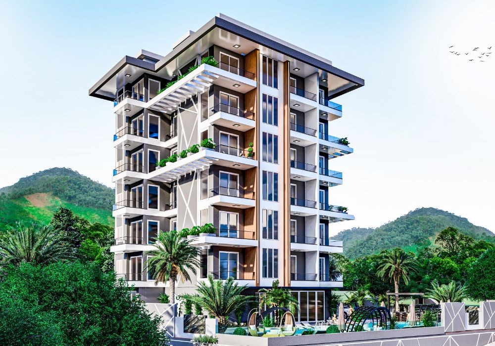 Строящийся проект жилого комплекса с видом на море в районе Махмутлар, рис. 6