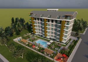 Проект жилого комплекса класса люкс с видом на море в Газипаша, прев. 1